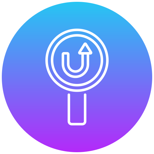 우회전 Generic gradient fill icon