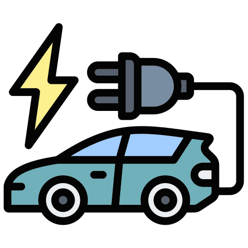 電気自動車 Generic color lineal-color icon