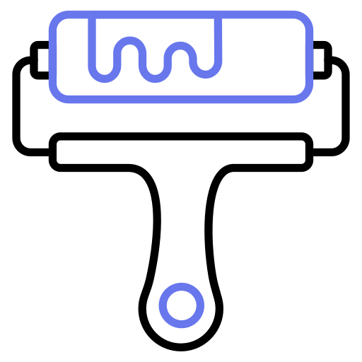 Малярный валик Generic color outline иконка