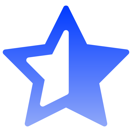 demi-étoile Generic gradient fill Icône