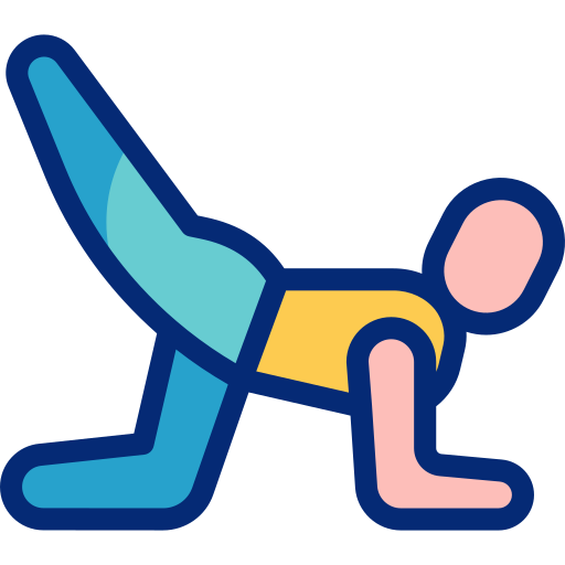 Yoga pose Basic Accent Lineal Color icon