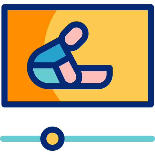 Online yoga Basic Accent Lineal Color icon