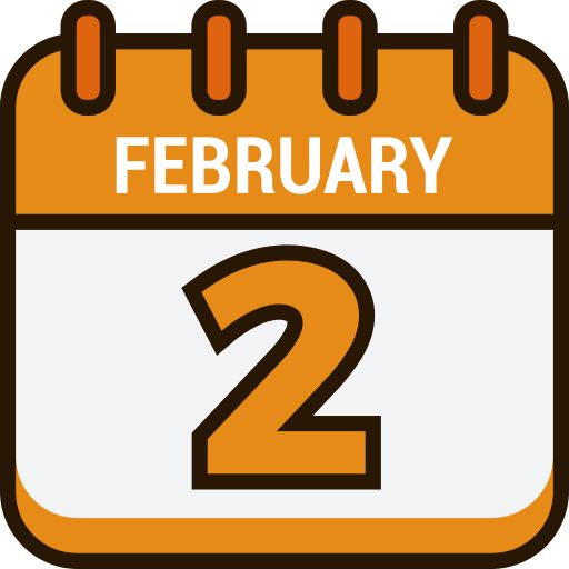 2 februari Generic color lineal-color icoon