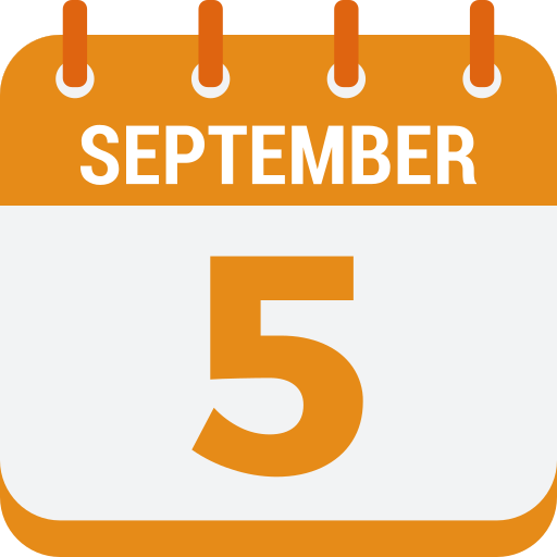 September 5 Generic color fill icon