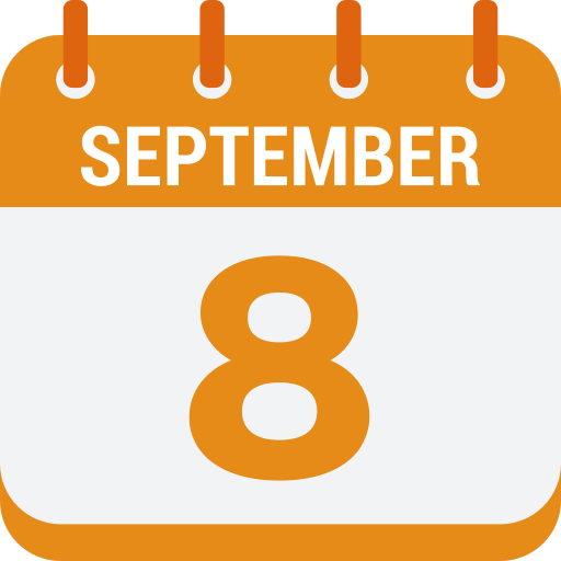 September 8 Generic color fill icon
