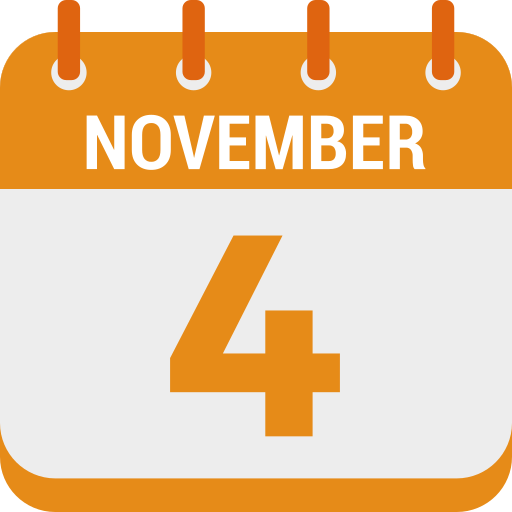 November 4 Generic color fill icon