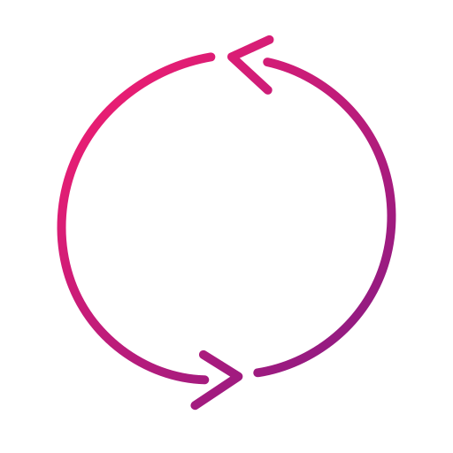 cirkel pijlen Generic gradient outline icoon