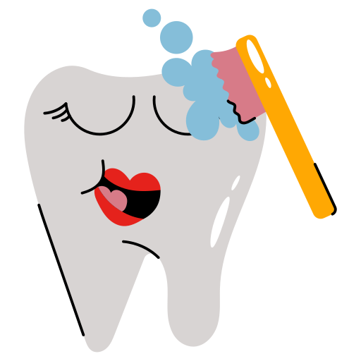 brosser les dents Generic Sticker Color Lineal Color Icône