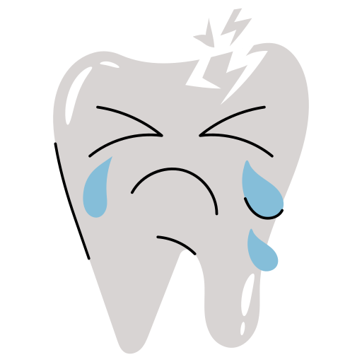 diente quebrado Generic Sticker Color Lineal Color icono