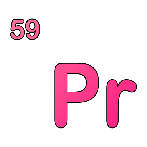 praseodymium Generic gradient lineal-color icoon