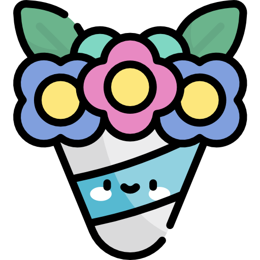 Bouquet Kawaii Lineal color icon