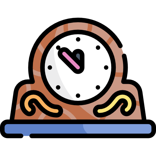 Clock Kawaii Lineal color icon