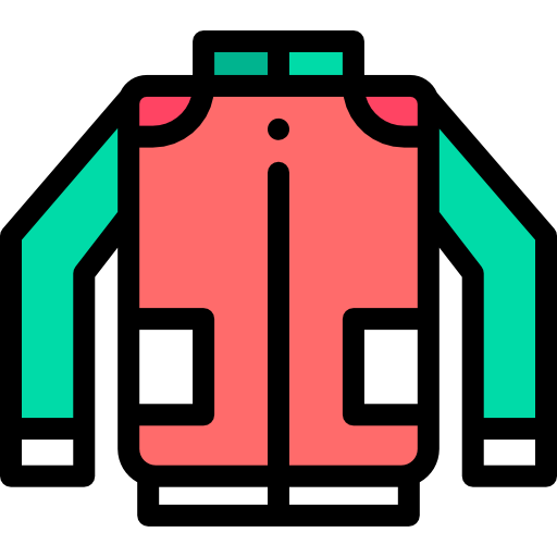 Jacket Detailed Rounded Lineal color icon