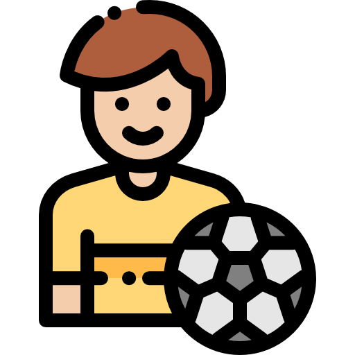 Футболист Detailed Rounded Lineal color иконка