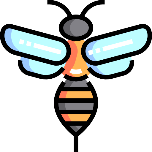 蜂 Detailed Straight Lineal color icon