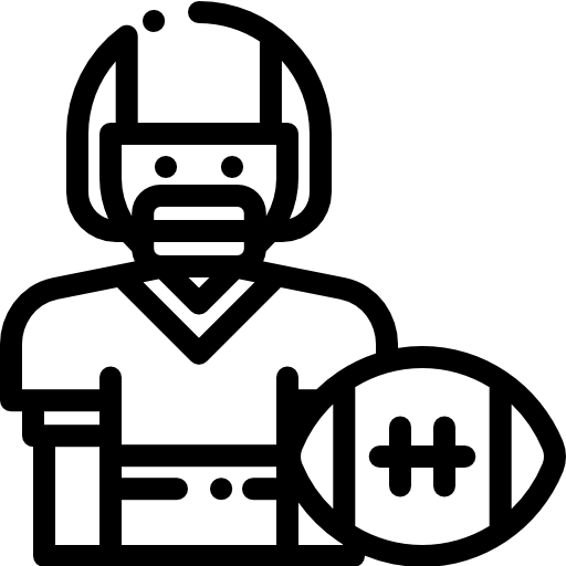 アメリカンフットボール選手 Detailed Rounded Lineal icon