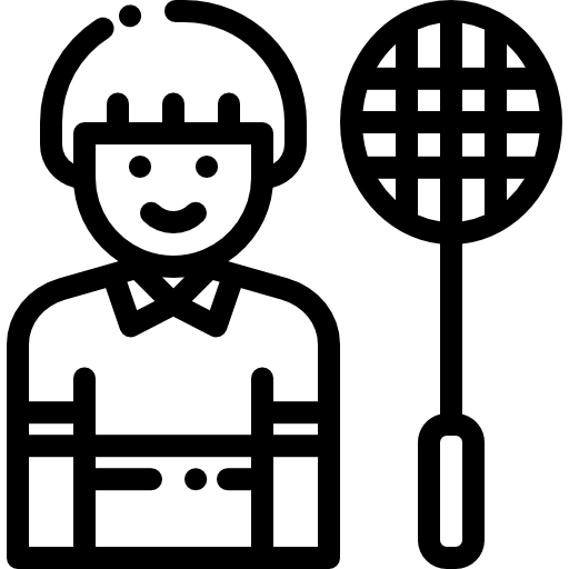 배드민턴 Detailed Rounded Lineal icon