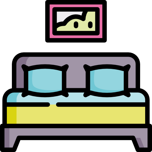 cama matrimonial Special Lineal color icono