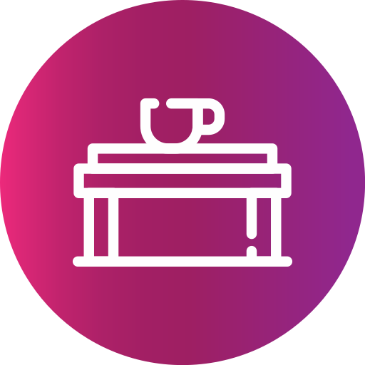 Coffee table Generic gradient fill icon