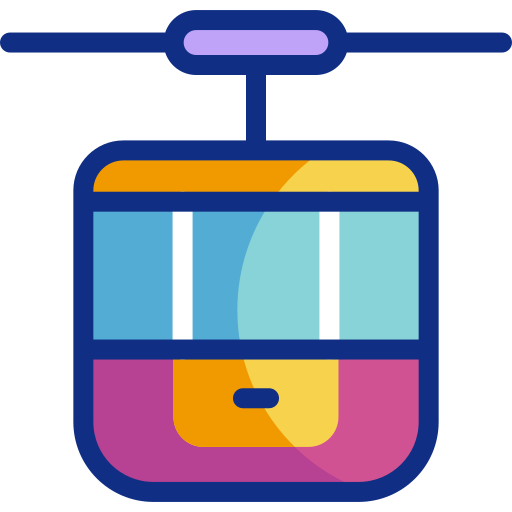 Cable car Basic Accent Lineal Color icon