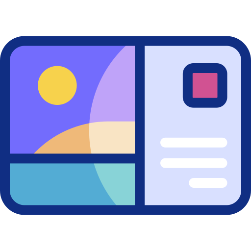 postkarte Basic Accent Lineal Color icon