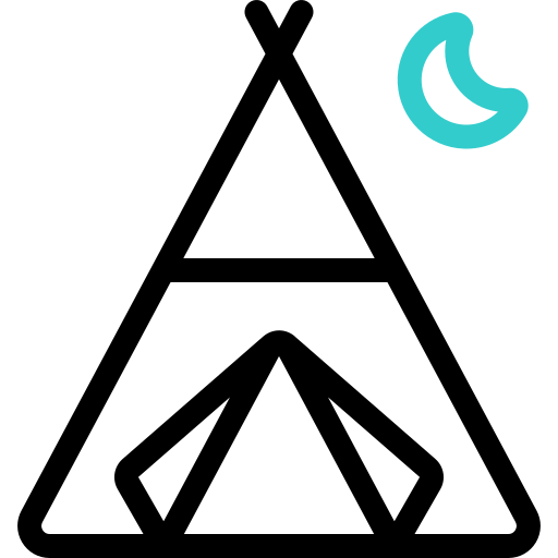 캠핑 Basic Accent Outline icon