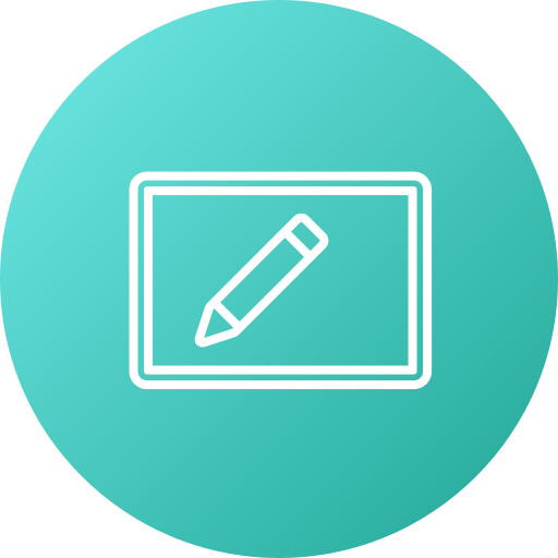 Graphic tablet Generic gradient fill icon