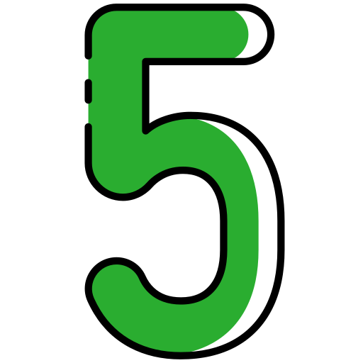 다섯 Generic color lineal-color icon