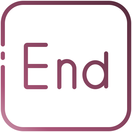 End Generic gradient outline icon