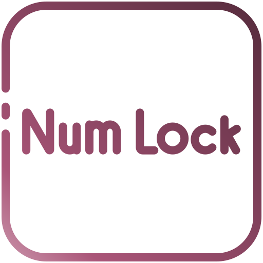 num lock Generic gradient outline icono