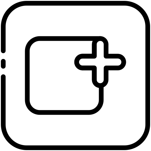 新しいタブ Generic black outline icon