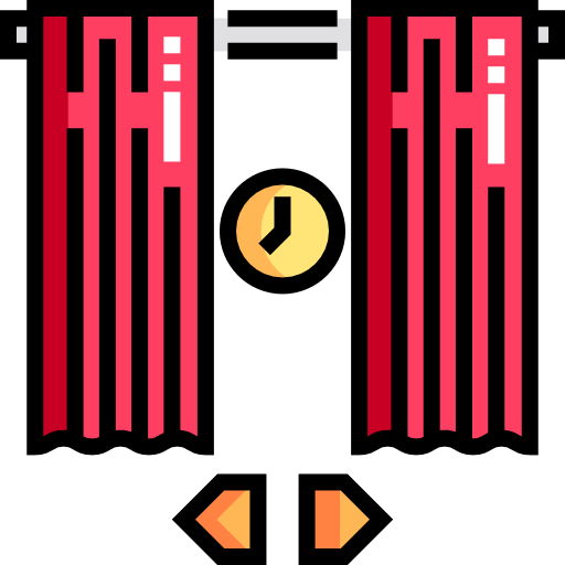 커튼 Detailed Straight Lineal color icon