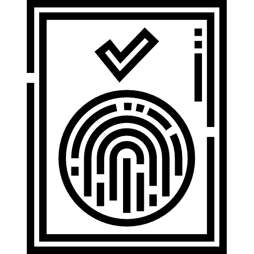 huella dactilar Detailed Straight Lineal icono