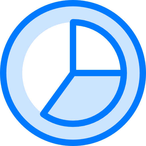 Pie chart Vitaliy Gorbachev Blue icon
