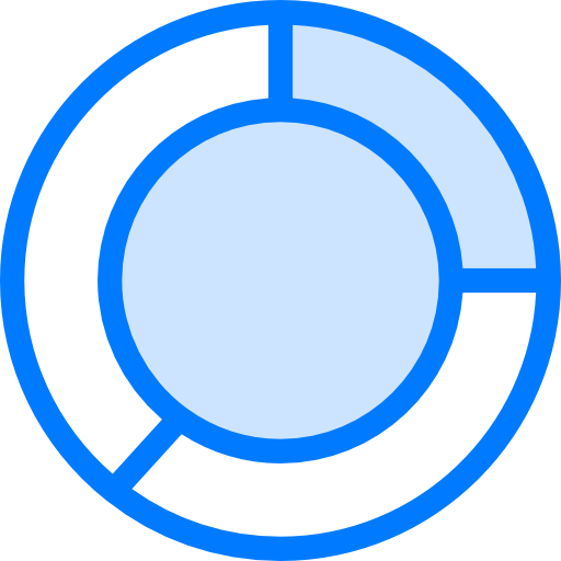 Pie chart Vitaliy Gorbachev Blue icon