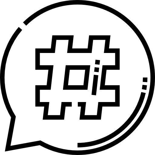 ハスタグ Detailed Straight Lineal icon