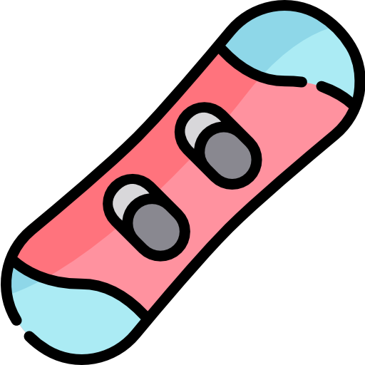 snowboard Kawaii Lineal color icono