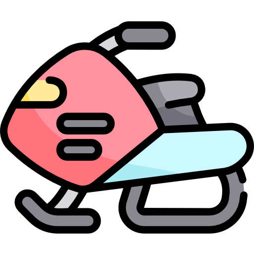 vehículo de nieve Kawaii Lineal color icono