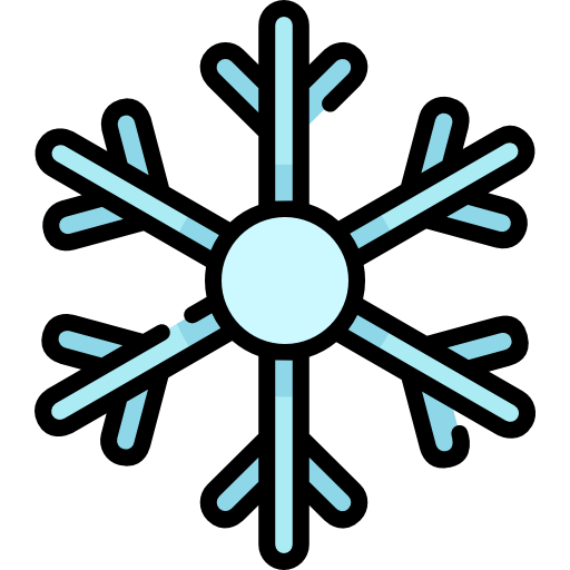 copo de nieve Kawaii Lineal color icono