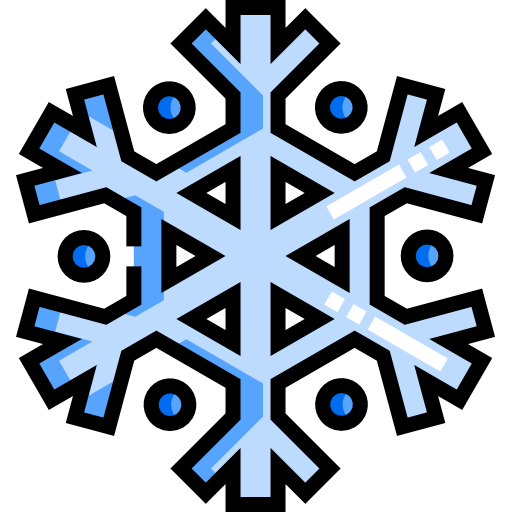 copo de nieve Detailed Straight Lineal color icono