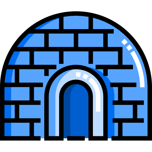 igloo Detailed Straight Lineal color ikona