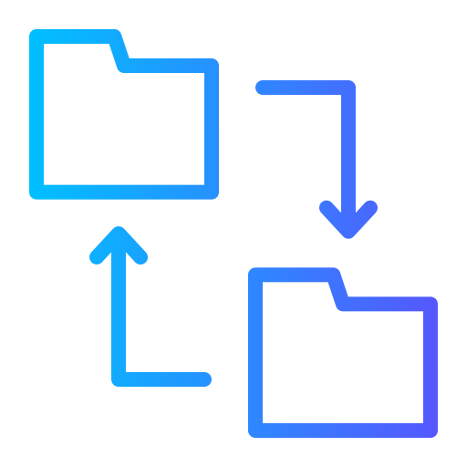 synchronizuj Generic gradient outline ikona