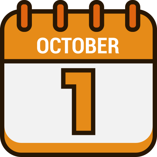 1er octobre Generic color lineal-color Icône
