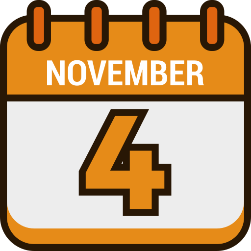 4 novembre Generic color lineal-color icona