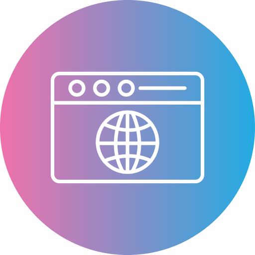 Web browser Generic gradient fill icon