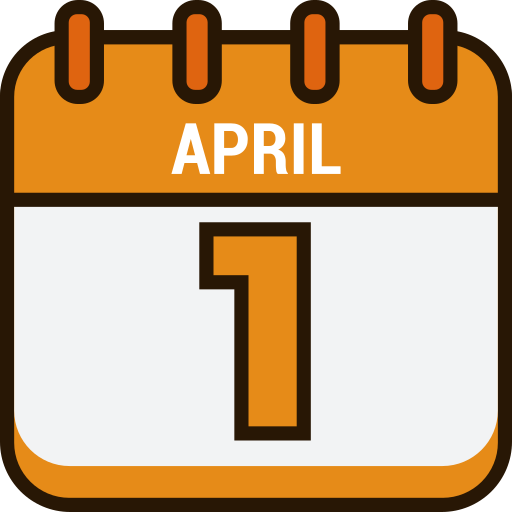 1 april Generic color lineal-color icoon