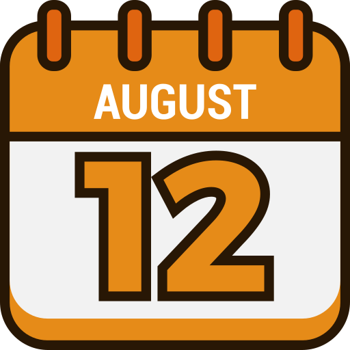 12 sierpnia Generic color lineal-color ikona