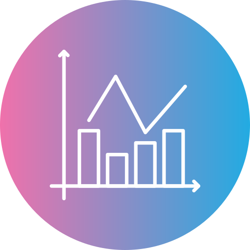 grafico a barre Generic gradient fill icona