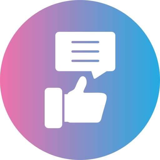 Positive review Generic gradient fill icon