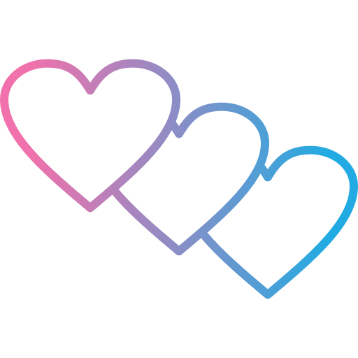 Hearts Generic gradient outline icon